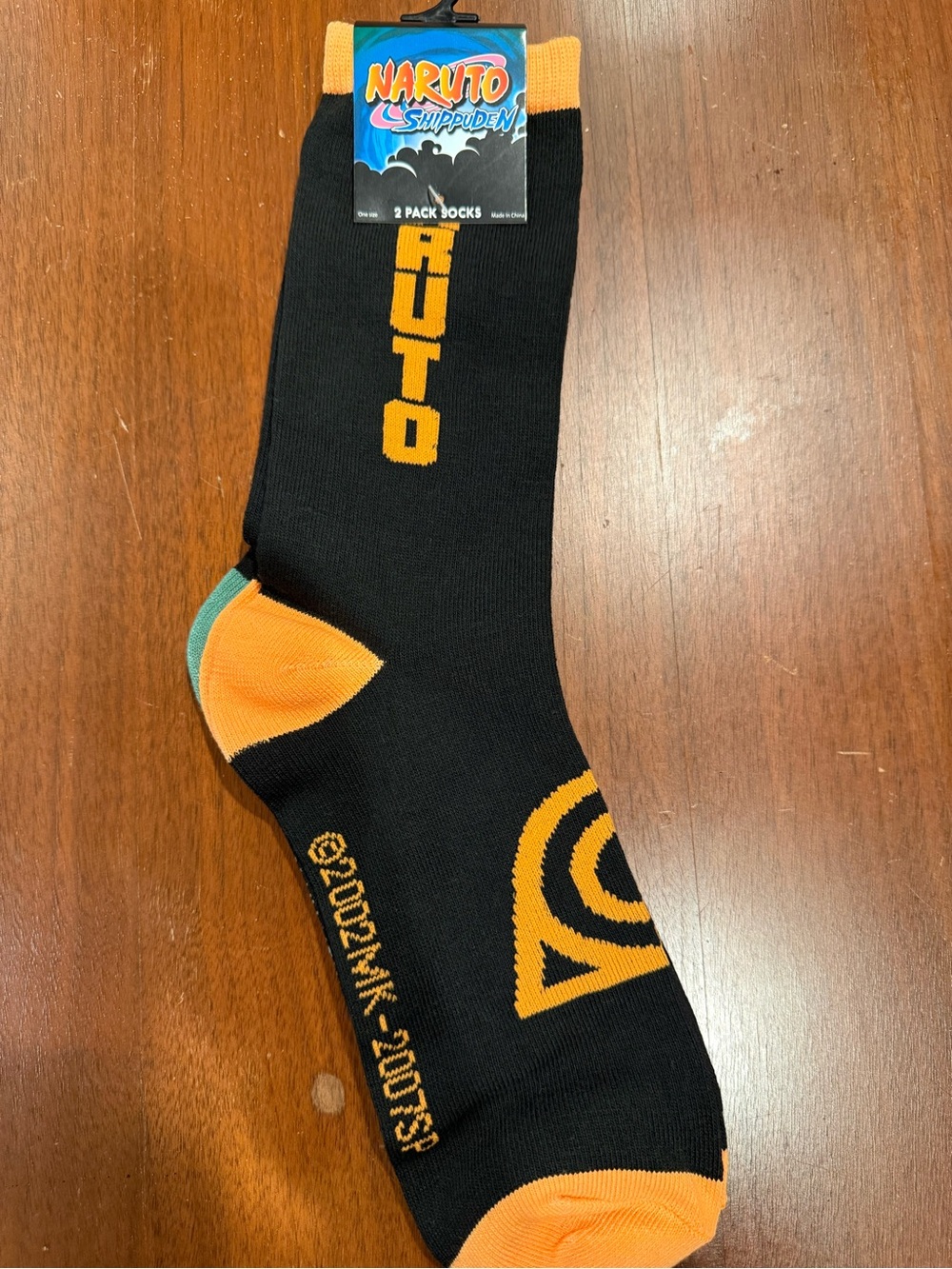 Ripple Junction Black & Orange Naruto Crew Socks